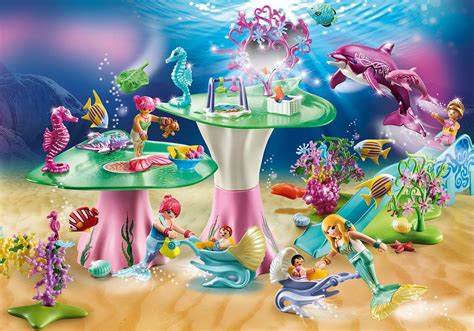 Join the mermaids in their fantastical underwater world with the Playmobil Mermaid Magic Playset